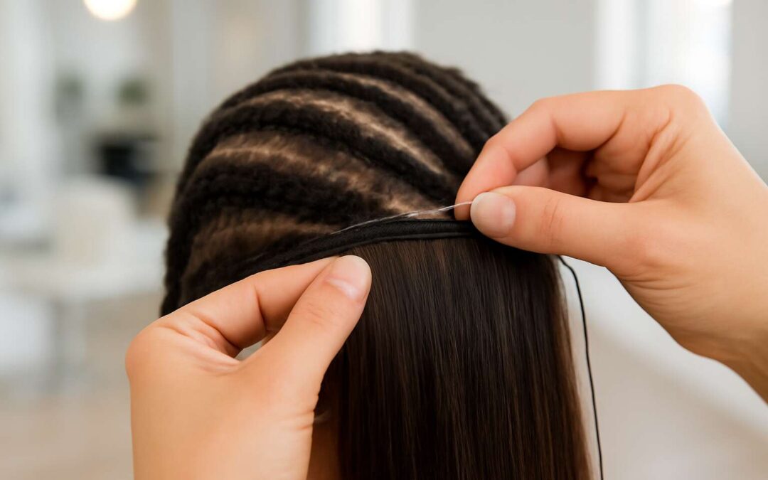 how are hair extensions sewn in