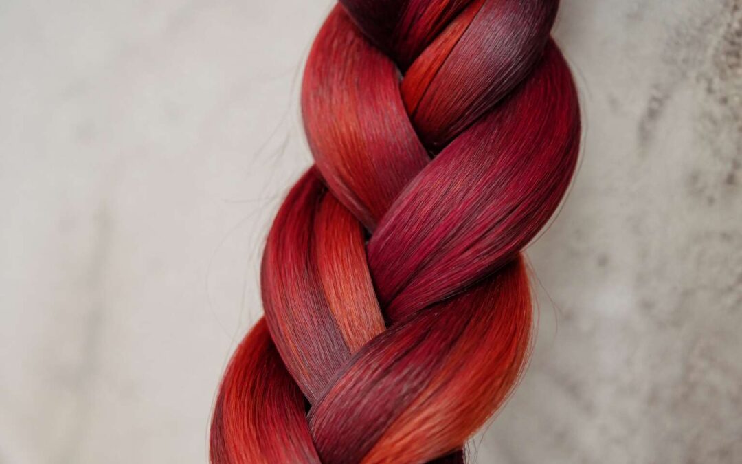red hair extensions for braids